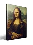 Cuadro wallart - Gioconda o Mona Lisa de Leonardo Da Vinci - Impresión sobre Lienzo de Algodón...