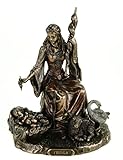 Figura de Frigg, diosa nórdica del amor, de bronce, escultura de Veronese