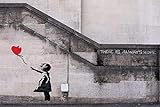 Banksy - La niña del globo. Es un mini Poster de Papel de uno de los trabajos mas populares de este...